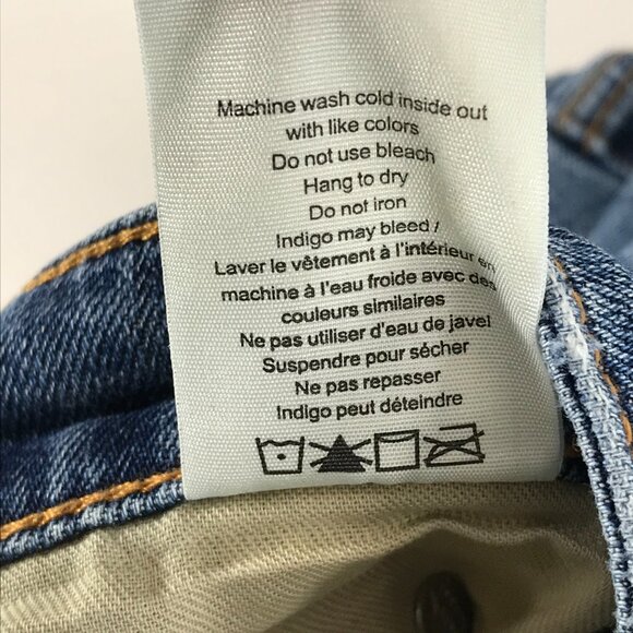 Rag & Bone Dre Low Rise Slim Boyfriend Jeans Women's Size 30 Bellview Blue Denim - Picture 12 of 12